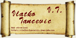Vlatko Tančević vizit kartica